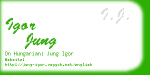 igor jung business card